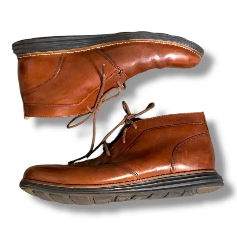 Cole Haan Men’s Original Grand Chukka Boots Brown Leather 8.5W Lace Up Classic